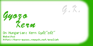 gyozo kern business card